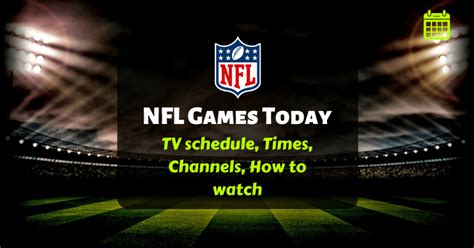 nfl games today tv schedule